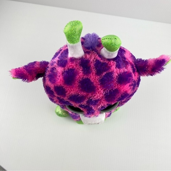 Beanie Boo Gilbert Giraffe 10 inch Plush 2017 Pink Purple Large - Picture 6 of 10